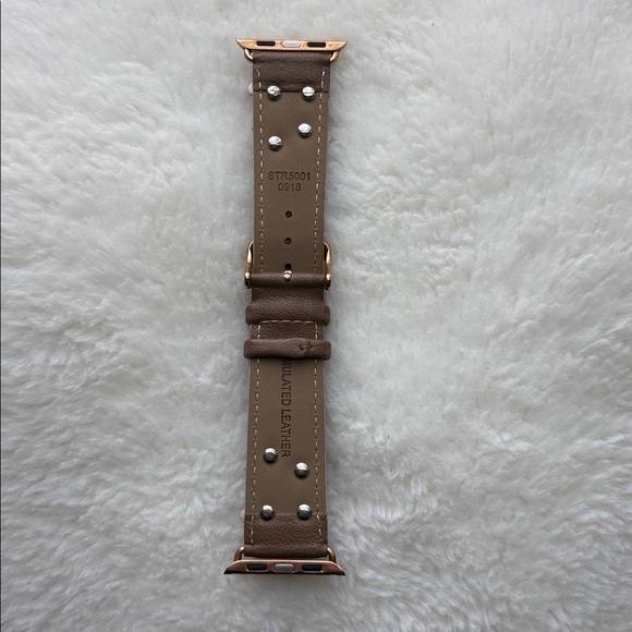NEW Floral Appliqué Brown/Tan Watch Strap - fits Apple Watch 38mm Series 1, 2, 3 - Picture 5 of 7